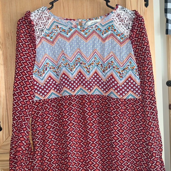 Umgee tribal boho babydoll tunic dress size M - Picture 2 of 3